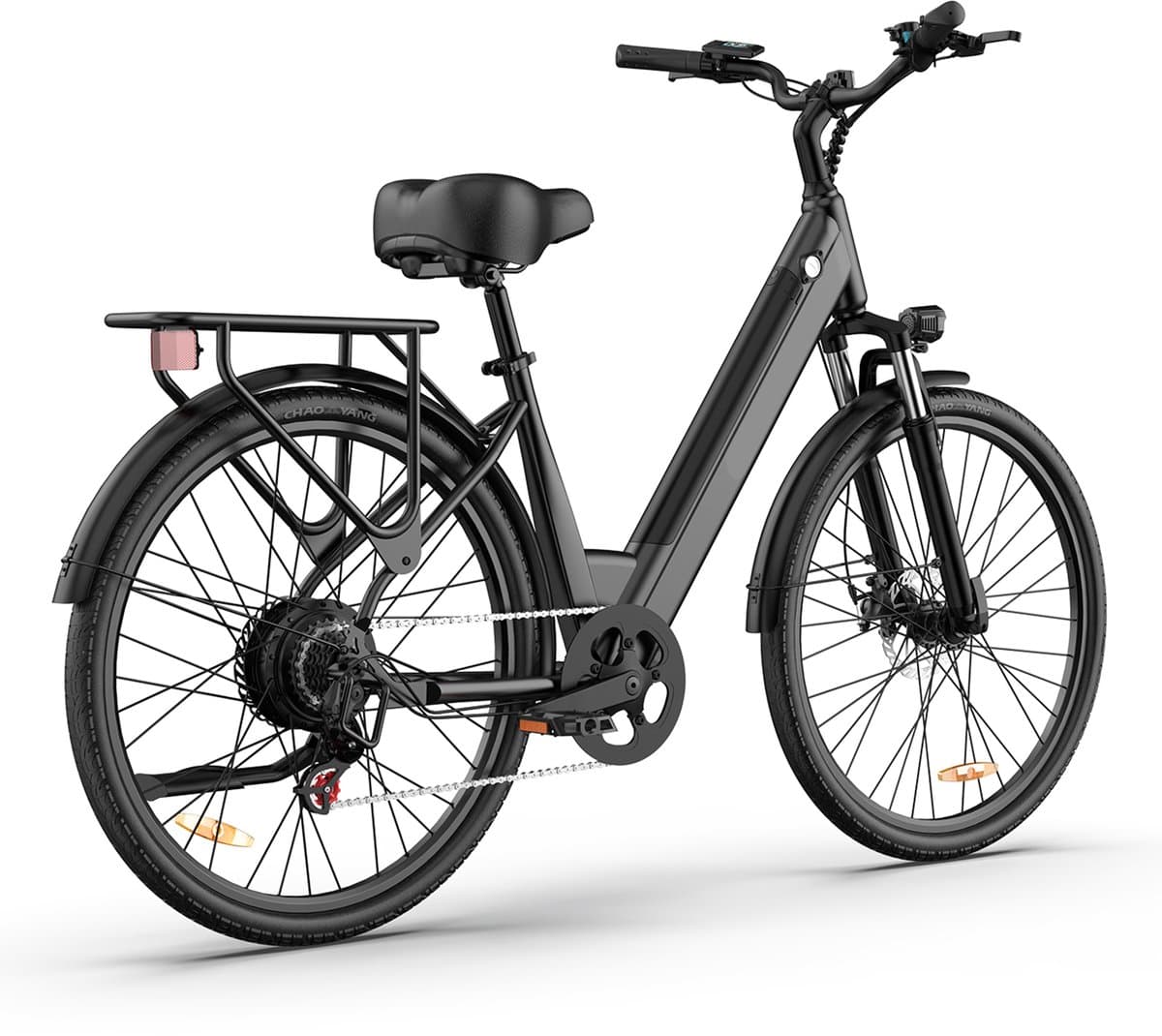 Qekud E26 Elektrische Fiets - Hoogkoolstofstaal - 36V 13Ah Accu - 80km Bereik - Shimano 7-Speed - 26" Banden
