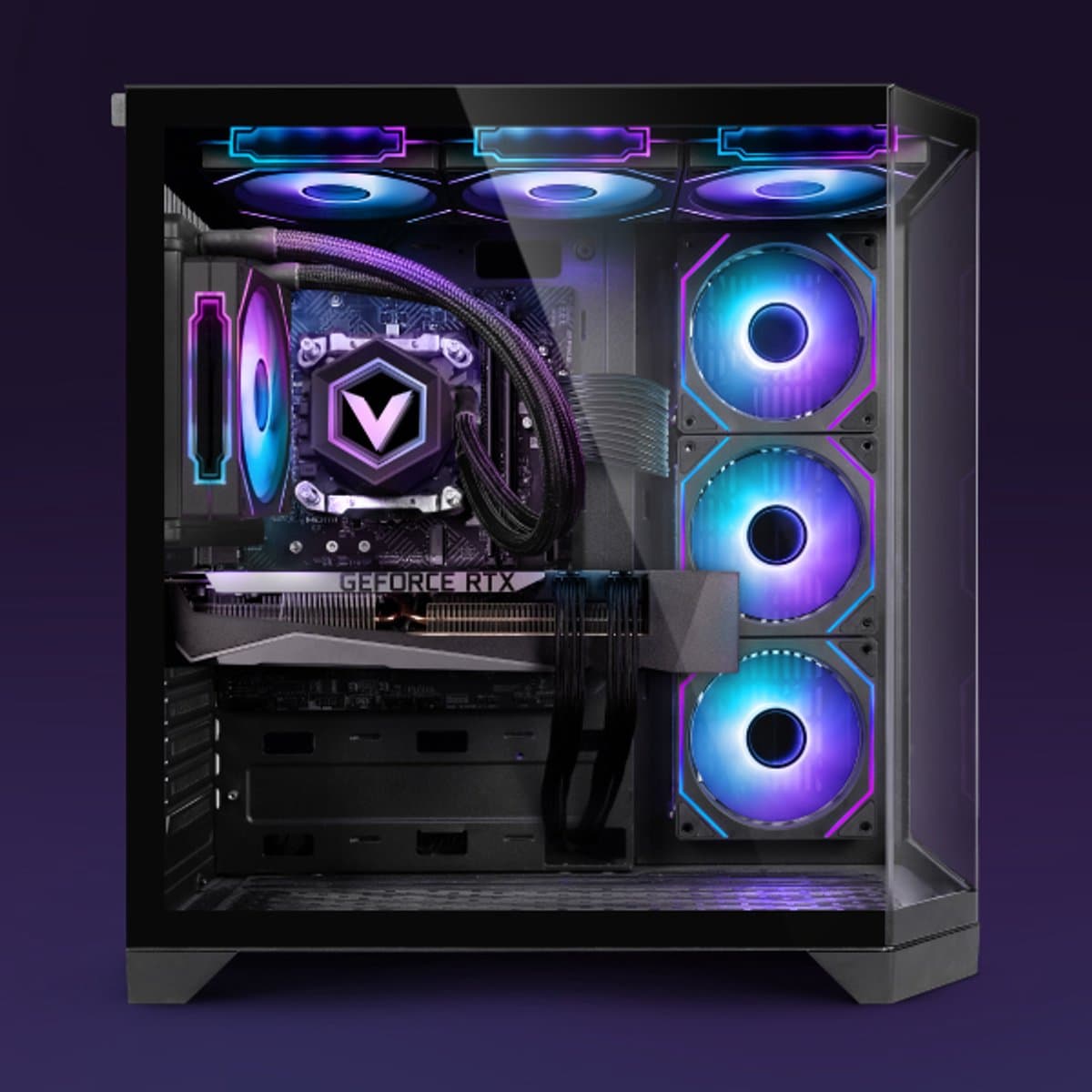 Vibox Gaming PC - Ryzen 7 7800X3D - RTX 5070 - 32GB DDR5 RAM - 1TB SSD - Windows 11 - WiFi 6 + Bluetooth 5.4 - Waterkoeling thumbnail 2