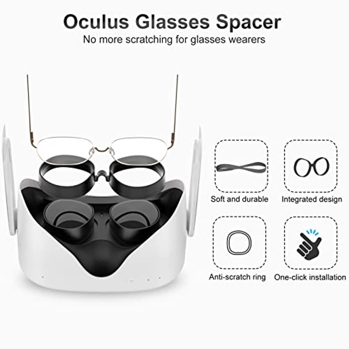 Lensbeschermer voor Oculus/Meta Quest 2 - Antikras VR-accessoire voor brillendragers thumbnail 3