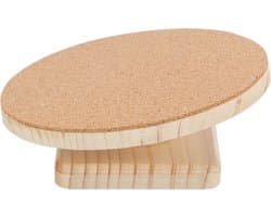 Trixie - Knaagdier Speelgoed - Loopschijf Hamsters - Hout/Kurk - 22 cm