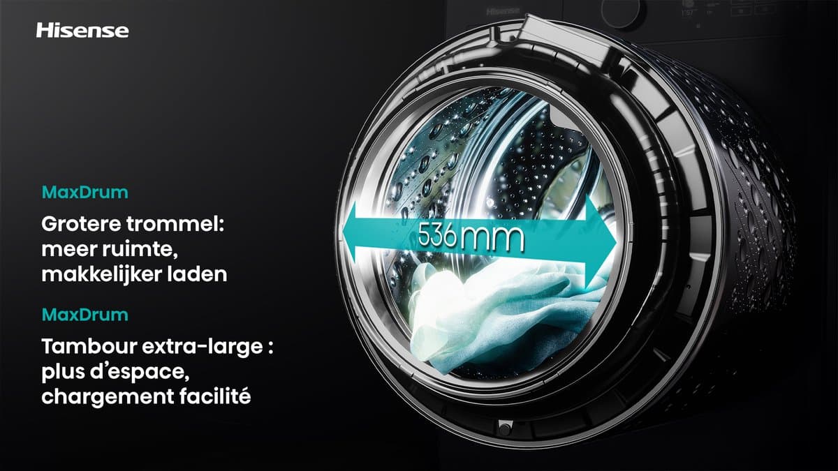 Hisense WF5I8043BWF 8 kg met WiFi en 47 cm diepte thumbnail 5
