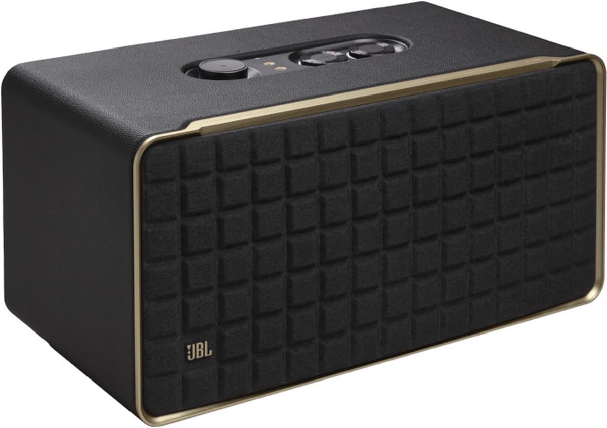 JBL Authentics 500 - Premium WiFi Speaker met Dolby Atmos - Retro Design Luidspreker - AirPlay, Chromecast & Spotify Connect - Multiroom Audio - Google Assistant & Alexa - Zwart