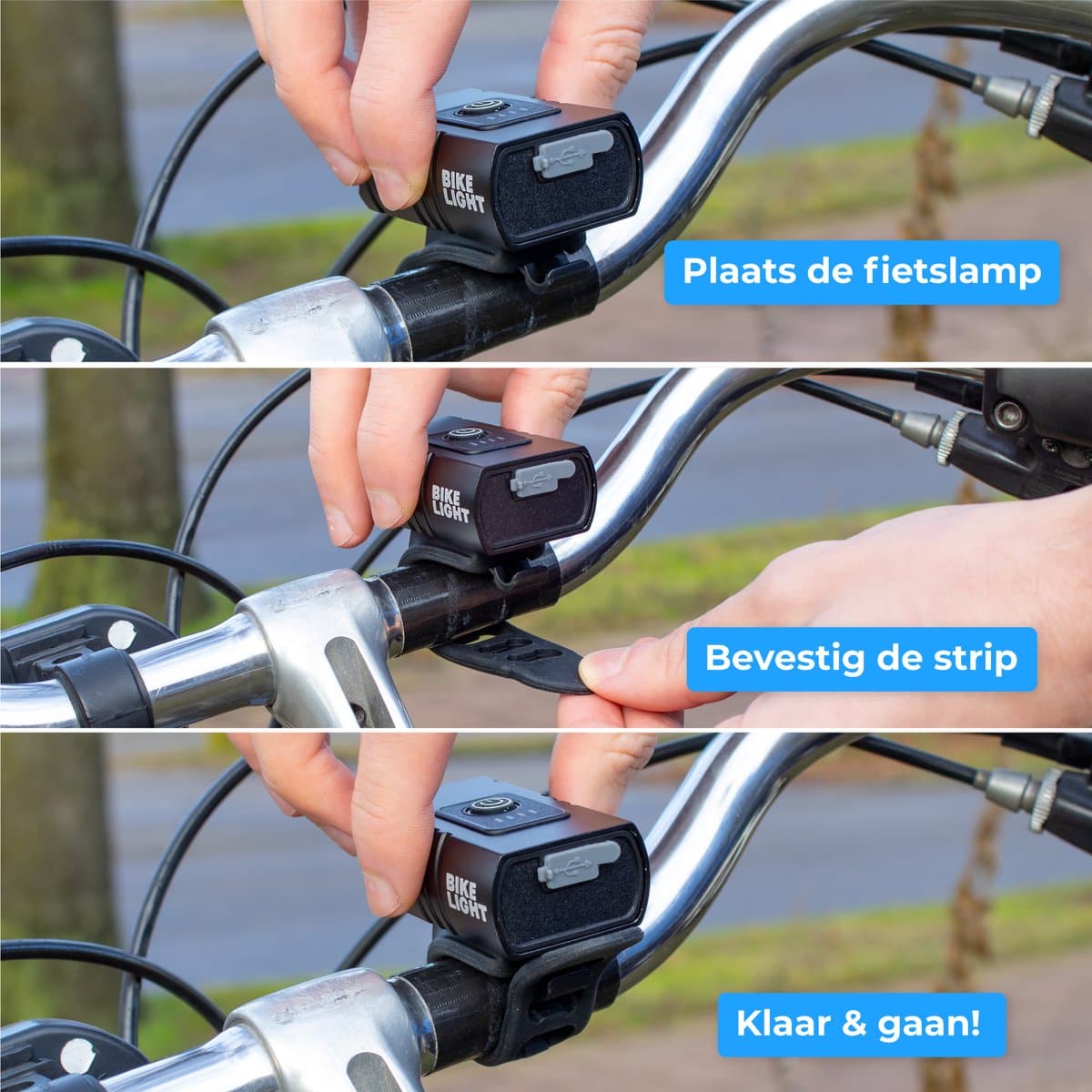 Nuvance Fietsverlichting - Fietslamp - 6 Standen - 1000 Lumen - Fietslampje - Voorlicht - Achterlicht - USB oplaadbaar thumbnail 7