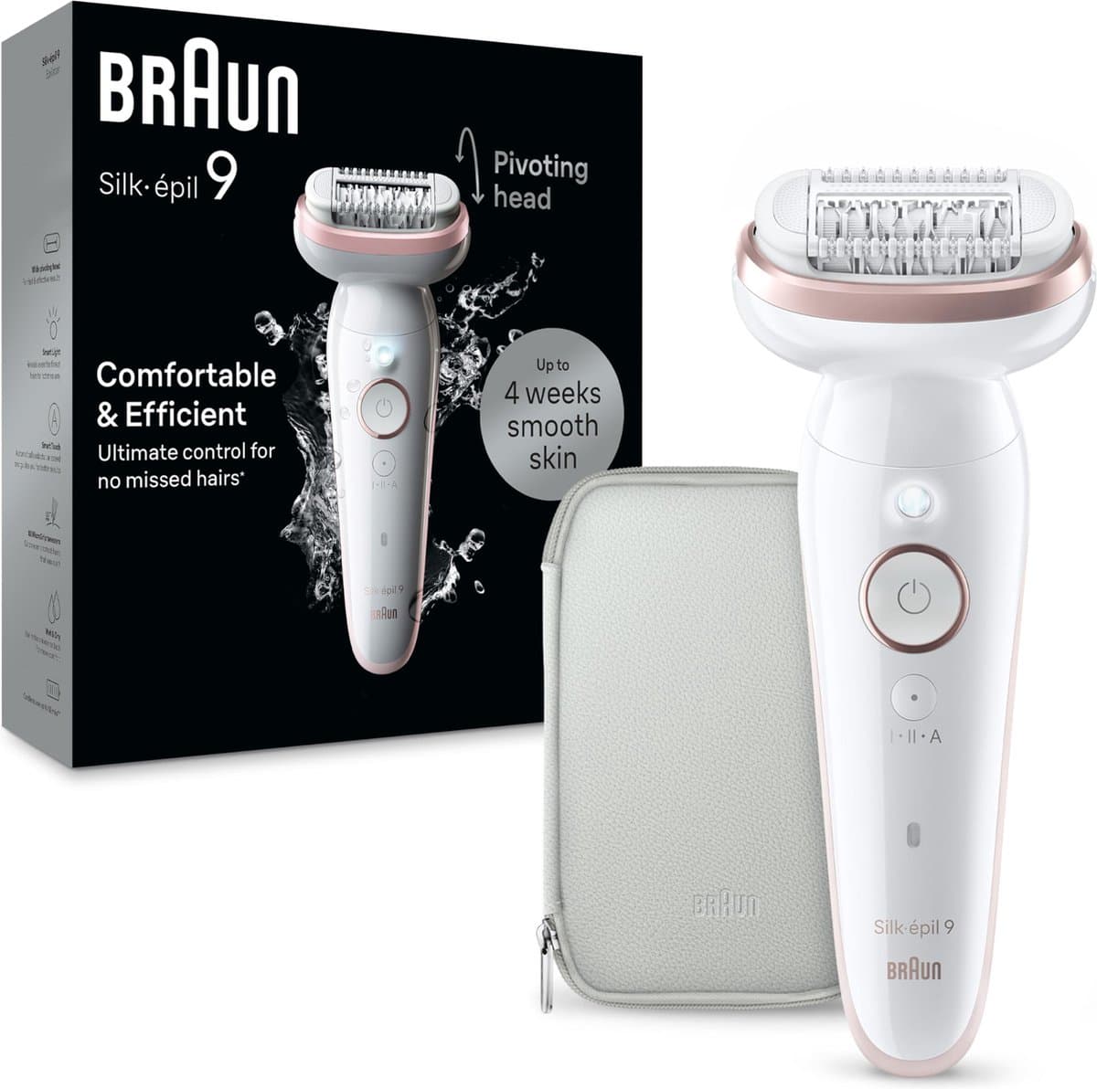 Braun Silk-épil 9 - Epilator met Ladyshave opzetstuk - Goud/Wit - Wet & Dry thumbnail 8