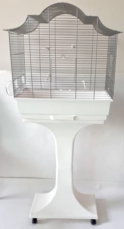 Productfoto van Vogelkooi Sophia met Standaard – Witte Binnenkooi voor Parkieten en Kanaries