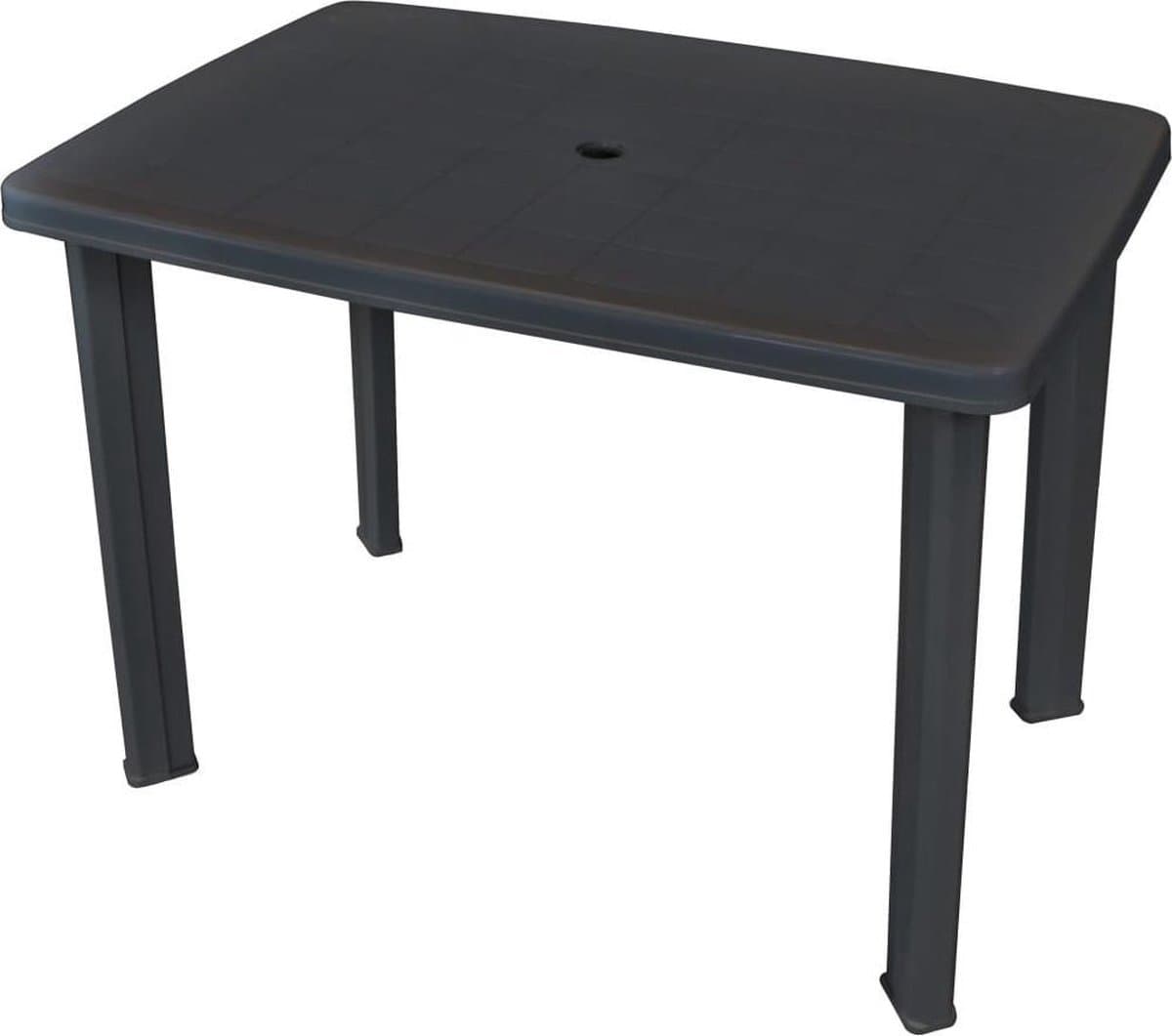 vidaXL - Tuintafel - 101x68x72 - cm - kunststof - antraciet