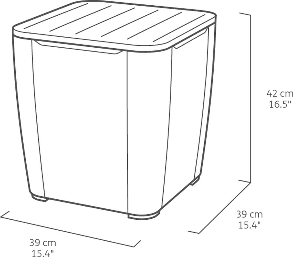 Keter Luzon Opbergtafel - 39x39x43cm - Grafiet thumbnail 7