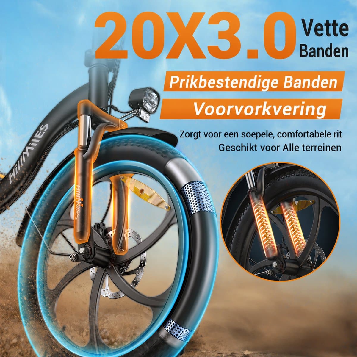 HillMiles MilePort 1 – opvouwbare e-bike 250W, 80 km actieradius thumbnail 4