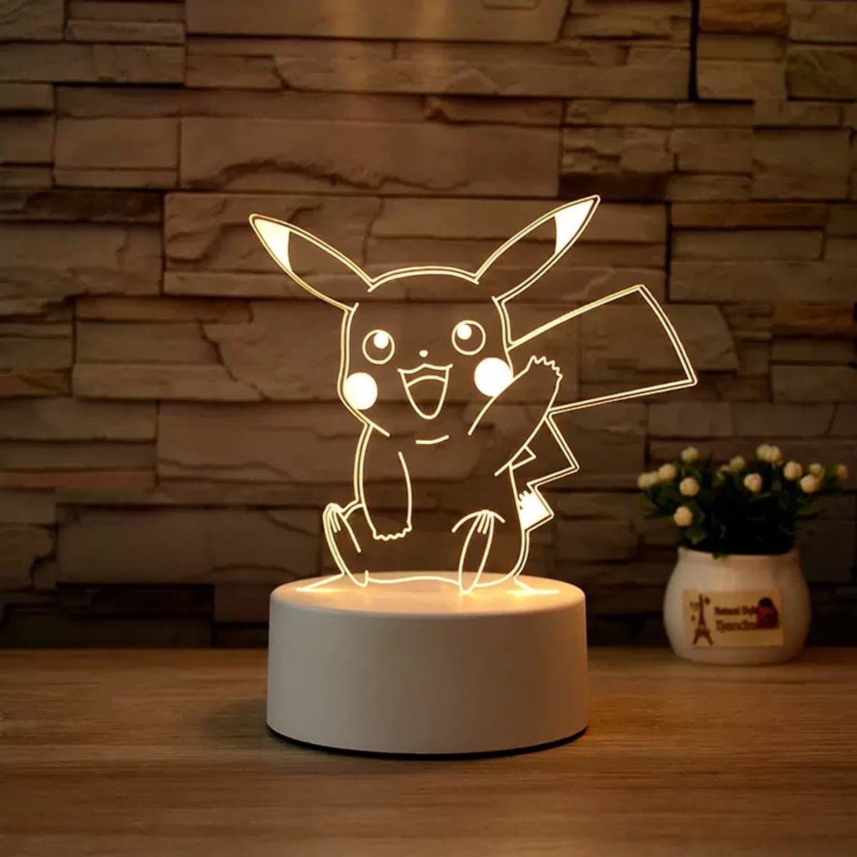 Samstyle - Game LED Lamp - 16 kleuren - 3D Game Light - Pikachu - Pokémon - Afstandsbediening - Sfeerlamp thumbnail 6