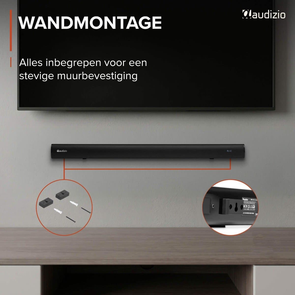 Soundbar - Audizio SB90 - HDMI-ARC - Bluetooth - 90 Watt - Optisch - Soundbar voor TV - 90 cm breed thumbnail 7