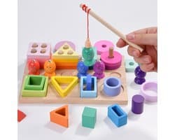 Productfoto van Montessori speelgoed vanaf 1 jaar - Houten stapel speelgoed