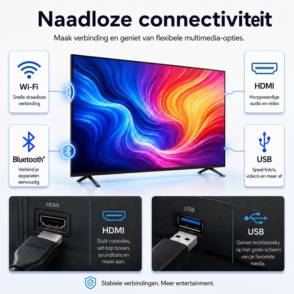 TuTu Tizen by Samsung Smart TV - LED Full HD - 25 inch/64 cm - Streaming apps - AirPlay - Hotelmodus - HDMI x3, USB x2, CI+ - Tripple Tuner DVB-T/T2/S/S2/C - Frameless Design - TU25Q1FQ-T8 thumbnail 8