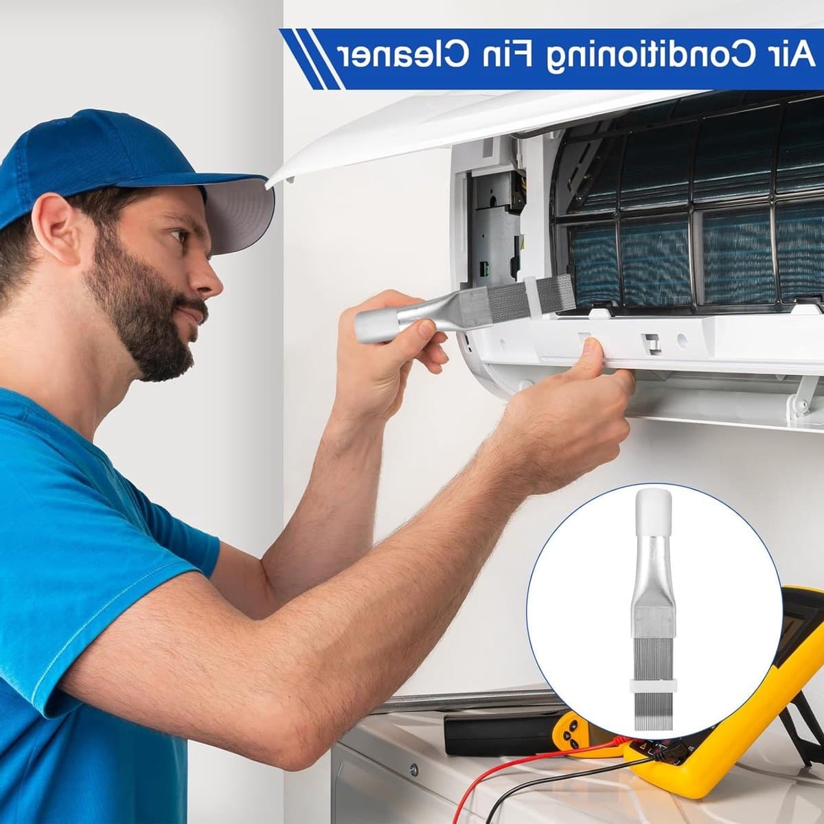 3-delige Reinigingsset voor Warmtepomp Droger en Airconditioning - Slat Cleaner en Borstels voor Efficiënte Onderhoud thumbnail 5