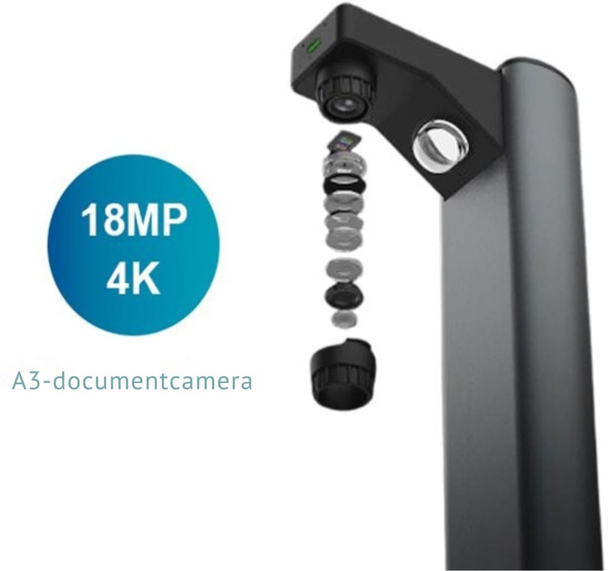 Thuys - documenten Scanner A4 & A3 document camera - OCR Document Visualizer 18MP WinMac + Readiris PDF Gratis WinMac thumbnail 2