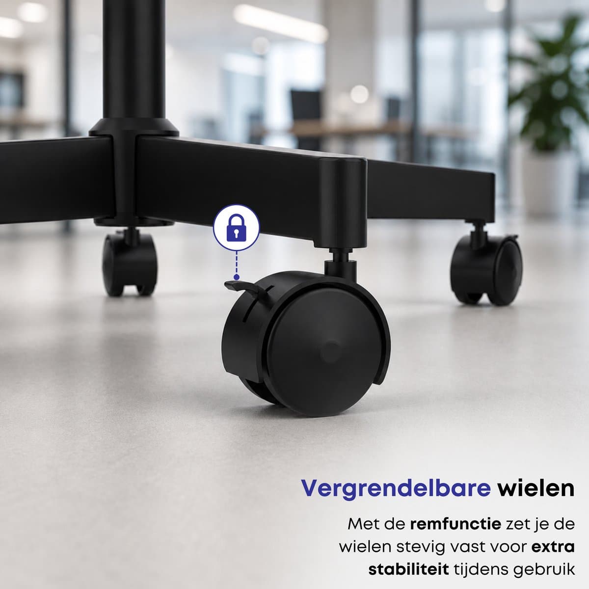 ACAZA Flipover - Verrijdbaar Whiteboard - 70 x 100 cm - Inclusief 8 Magneten, 4 Stiften, Wisser en Pennenbakje - Magnetisch Whiteboard - Verstelbaar Bord van 180 tot 210 cm - Inclusief Papierklem en Uitschuifbare Armen thumbnail 7