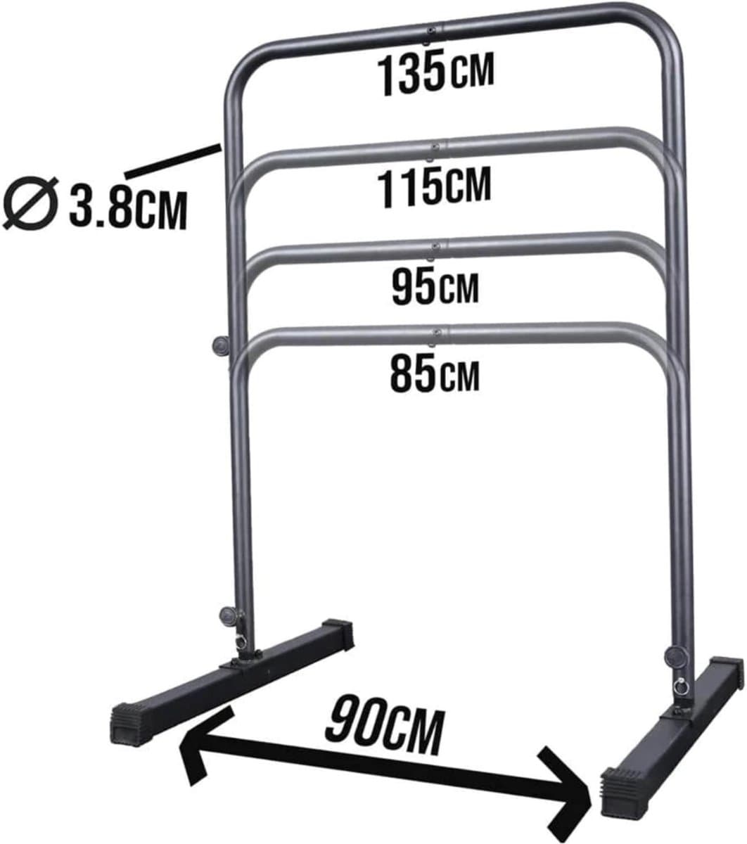 Core® Pull Up Station - Fitness - Grijs- 135cm x 135cm x 90cm thumbnail 6