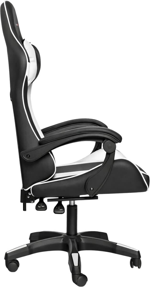 RACINGX - Game stoel Met Voetsteun- Ergonomisch - Bureaustoel - Verstelbaar - Racing - Gaming Chair - Zwart/Wit thumbnail 4
