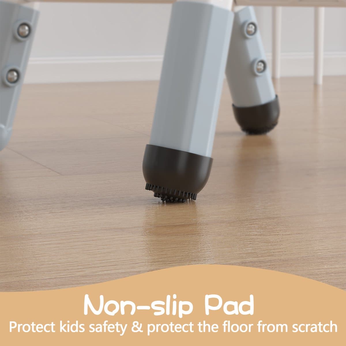 Kinderstoel Set van 2 met hoogte verstelbare stoel, Plastic peuterstoelen voor kinderen jongens meisjes, Kinderen Hangmat stoel, Booster stoelen voor peuters, Donkergrijs thumbnail 3