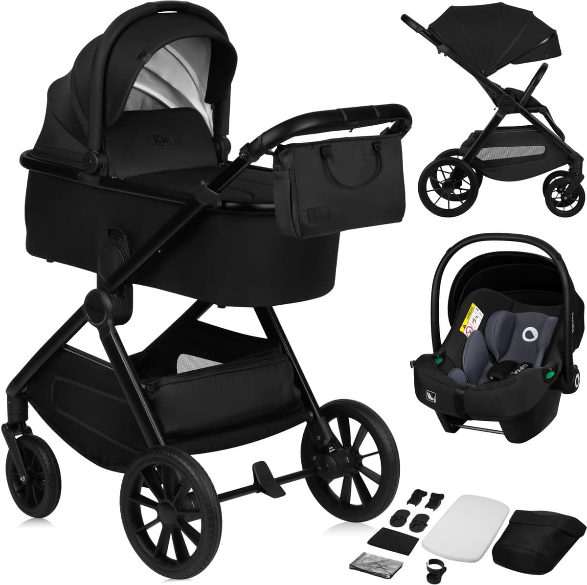 Lionelo Layla 3in1 kinderwagen - XXL set met i-Size autostoel