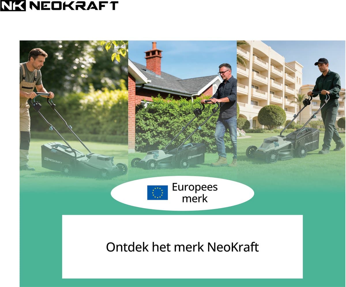Neokraft - 40V Accu grasmaaier - 43cm maaibreedte - 5 Instelbare hoogtes - Incl 50L opvangbak - incl. accu & lader thumbnail 6