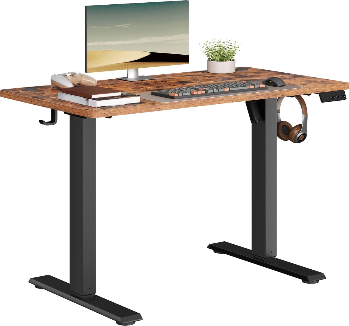 VASAGLE - Zit Sta Bureau - Elektrisch - Staand en Zittend Werk - Met Geheugenfunctie - Voor Kantoor thumbnail 8