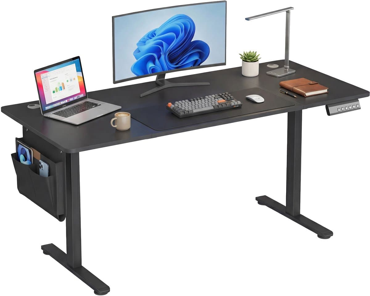 SONGMICS - Zit Sta Bureau - Elektrisch - Geheugenfunctie - Voor Thuiskantoor Studieruimte thumbnail 8