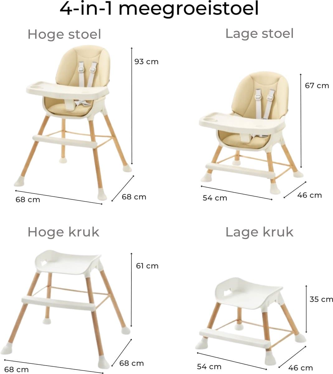 Tissy Meegroei Kinderstoel - Verstelbaar Eetblad thumbnail 8