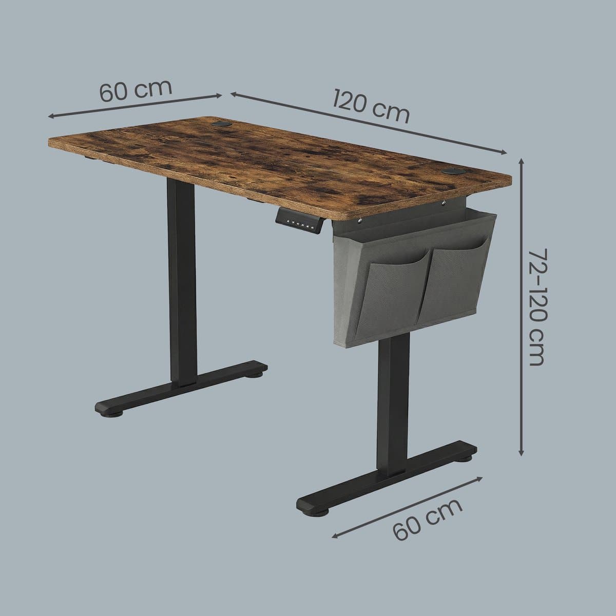 SONGMICS - Zit Sta Bureau - Elektrisch - 4 Geheugenstanden - Voor Thuiswerkplek thumbnail 2