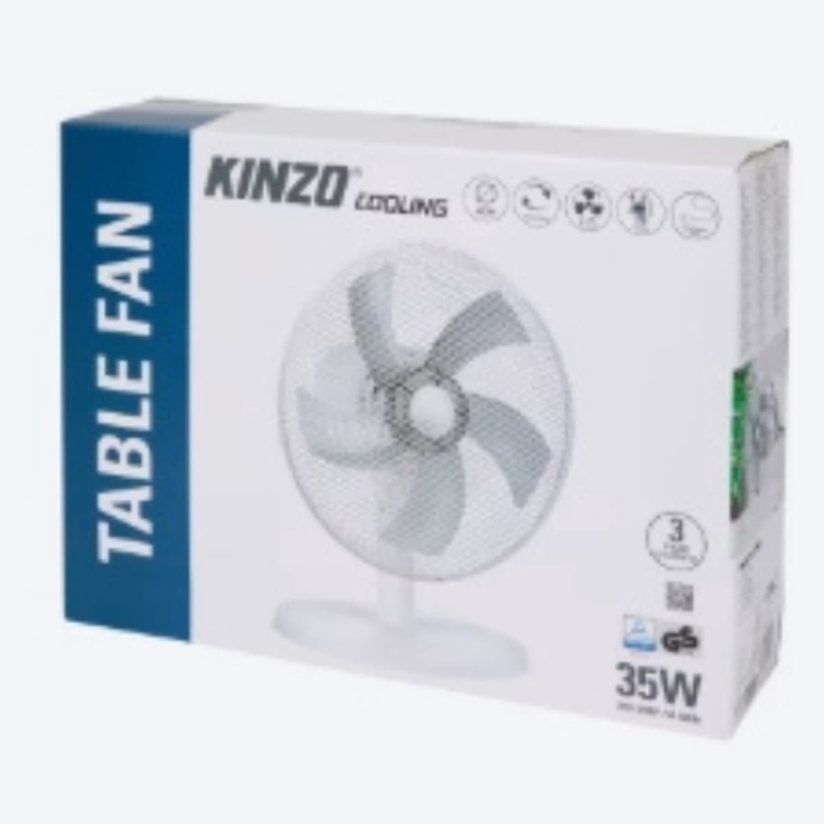 Mavora Ventilator tafel zwart - 35W, 3 snelheden, 85° zwenk thumbnail 2