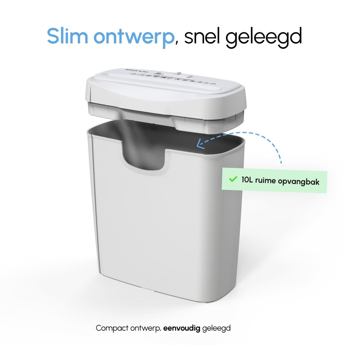 Papierversnipperaar - 10L - 6 A4 vellen - Wit - Levanda thumbnail 8