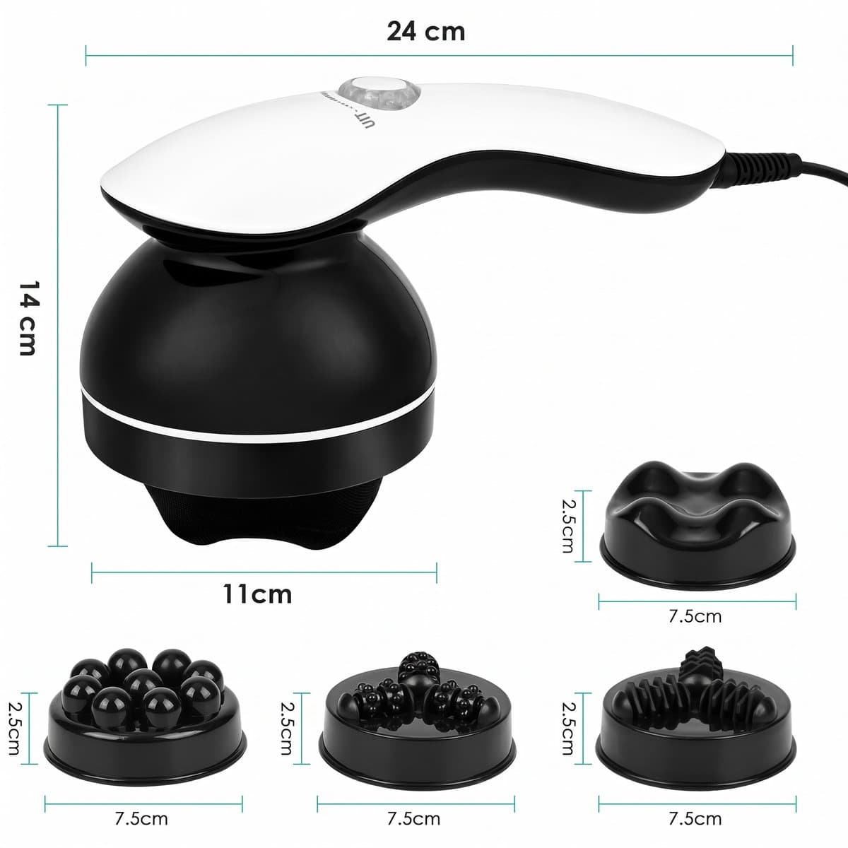 Dreamhigh® Anti Cellulite Apparaat - Elektrisch Massageapparaat Massagegun - 8 Massagekoppen Tegen Cellulitis - Bindweefselmassage Apparaat - Massage voor Verlichting Van Schouders Benen, Rug & Nek thumbnail 7