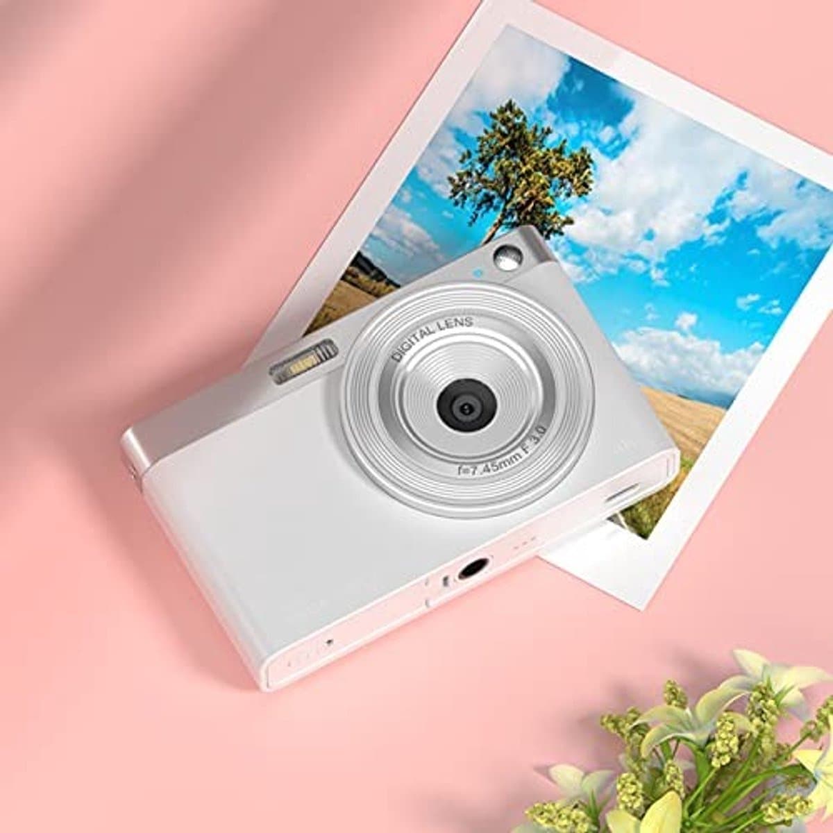 OmGoods - Dailygoody - Digitale Camera - Kinderen - 4K Vlogging-camera - Wit - Beginnerscamera - Ideaal voor studenten - Ingebouwd LED-vullicht thumbnail 5