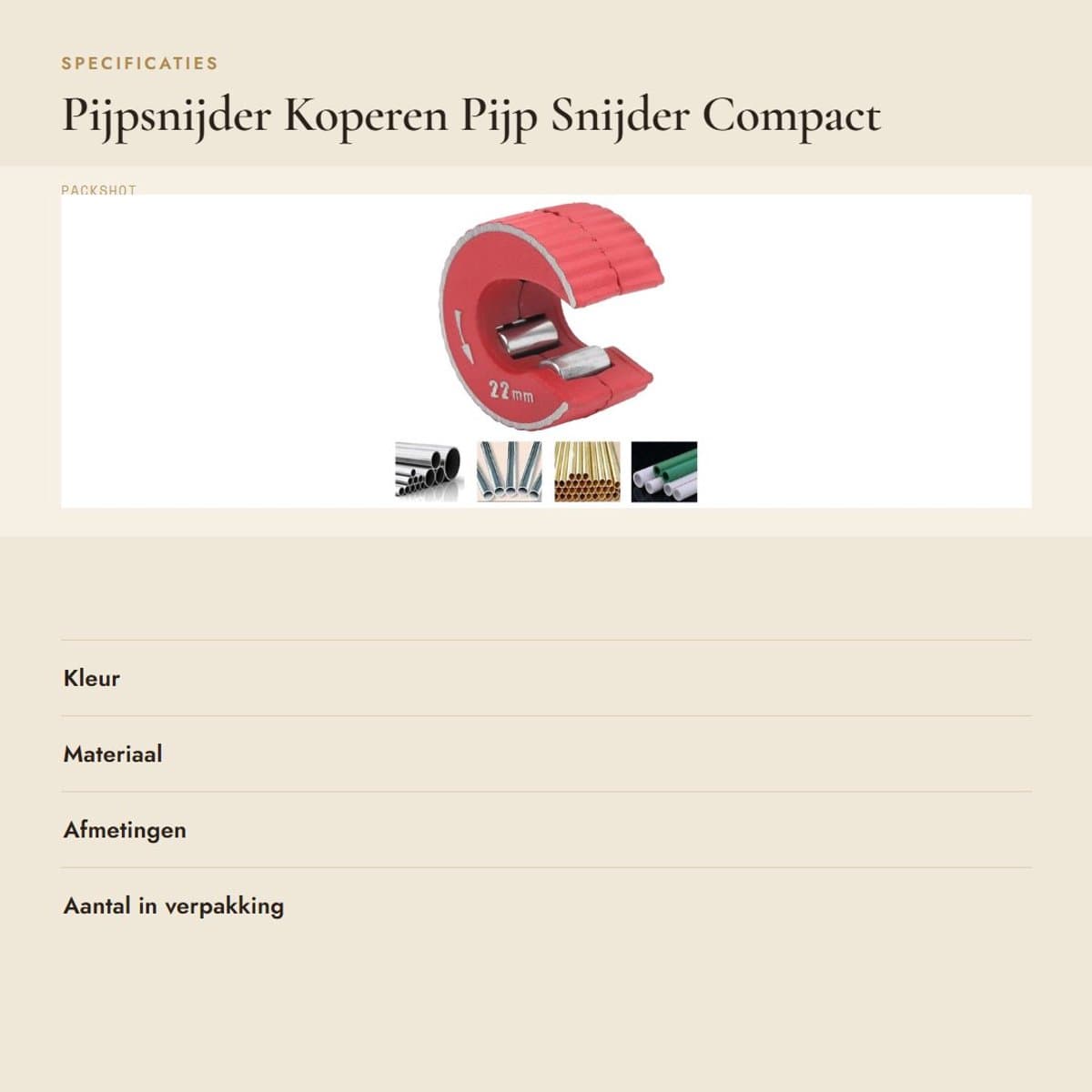 Dailygoods- Pijpsnijder Flexibel Ontwerp - Koperen/Aluminium Pijp - Zinklegering - Compact - Verwisselbaar Snijwiel - Eénhandige Bediening - Buizensnijder thumbnail 7