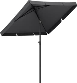 Productfoto van LifeGoods Parasol - Tuin - Balkonparasol - 200x125cm - 30° Kantelbaar - Waterdicht - UPF50+ - Donkergrijs