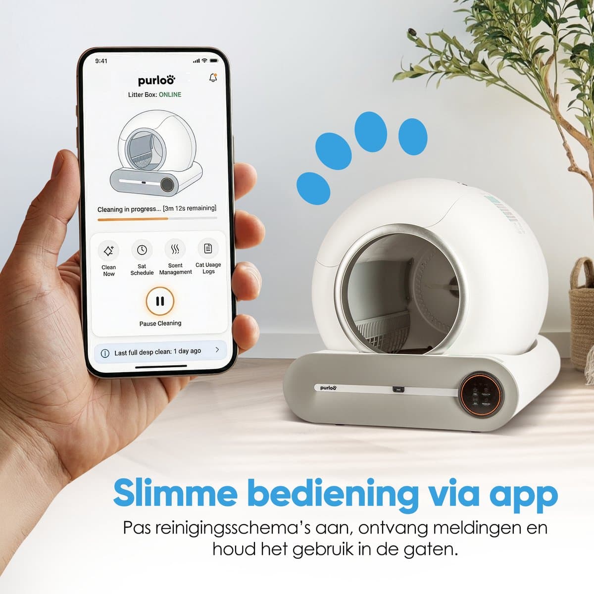 Purloo Automatische Kattenbak 65L XXL - Zelfreinigend thumbnail 4