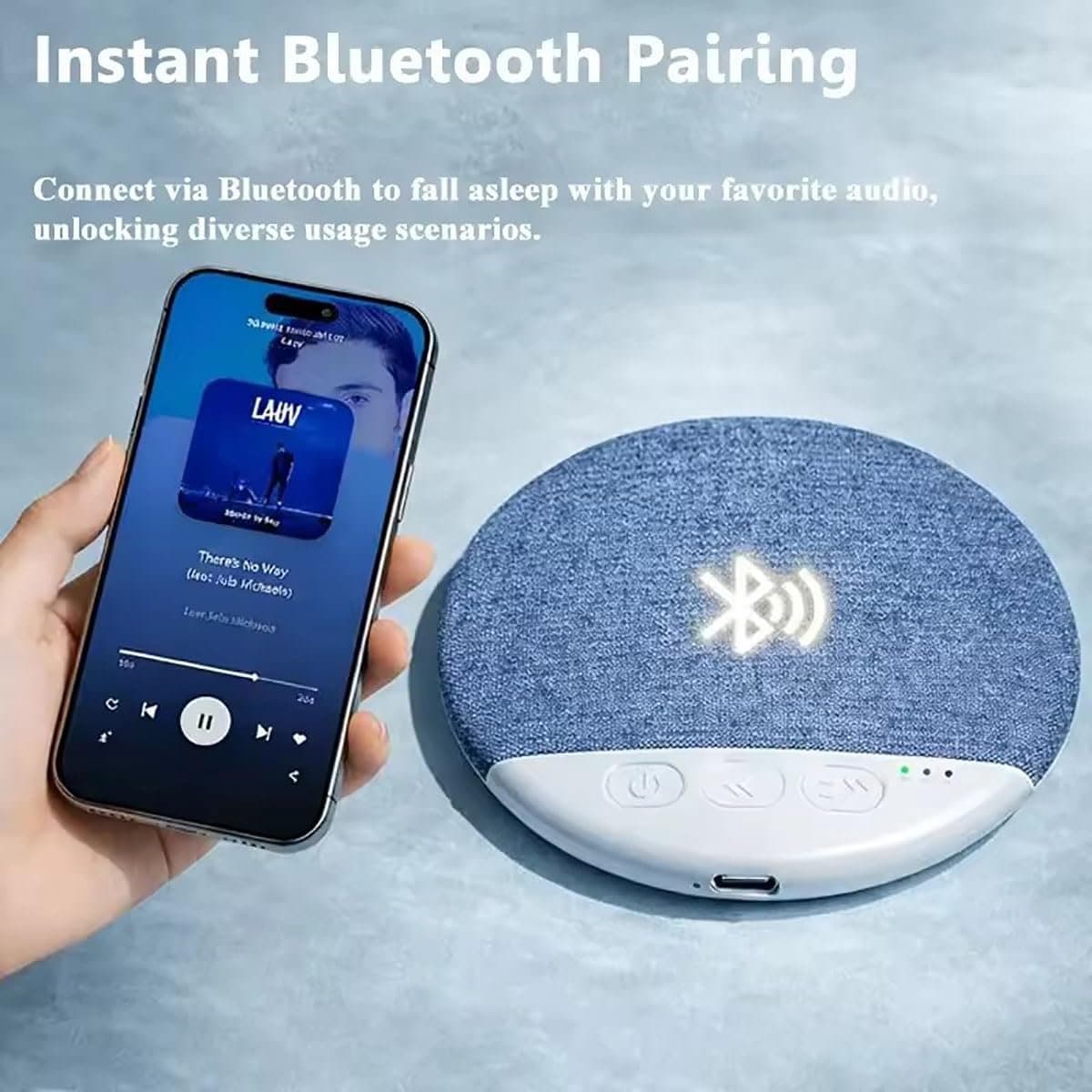 Slaapsprekers Kussen Luidspreker - Ultradun, Bluetooth 5.4, Witte Ruis thumbnail 5