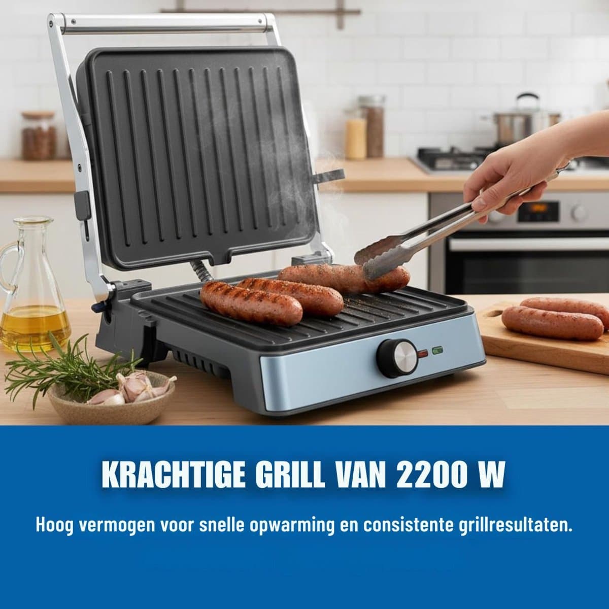 MRKK® Tosti Apparaat - Panini Grill - Contactgrill thumbnail 6