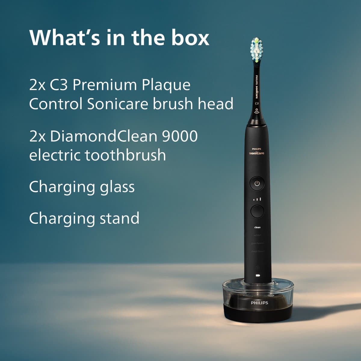 Philips Sonicare Diamondclean 9000 - Elektrische tandenborstels - Duo Pack - Zwart en Wit - HX9914/57 thumbnail 4