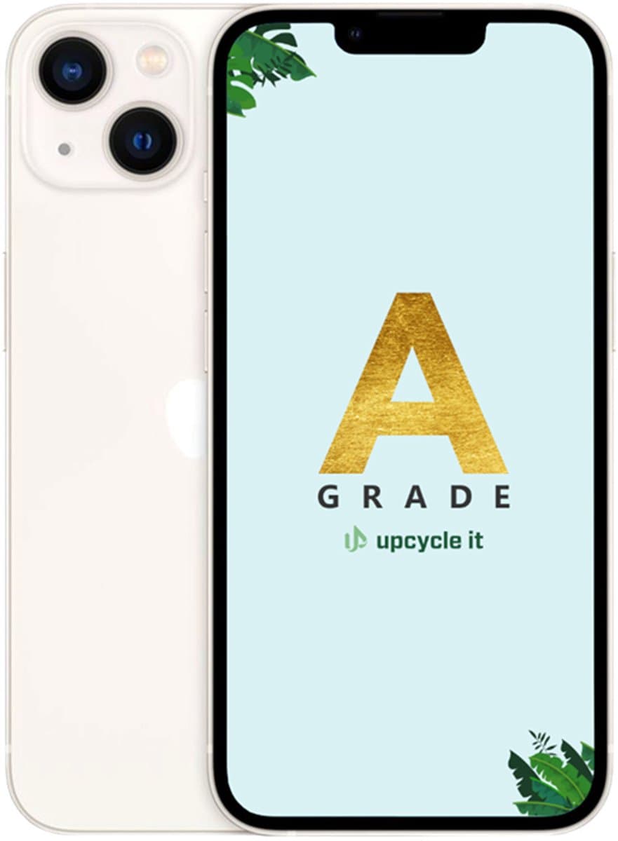 upcycle it Apple iPhone 13 (Refurbished) Grade A 15,5 cm (6.1") Dual SIM iOS 17 5G 128 GB Wit