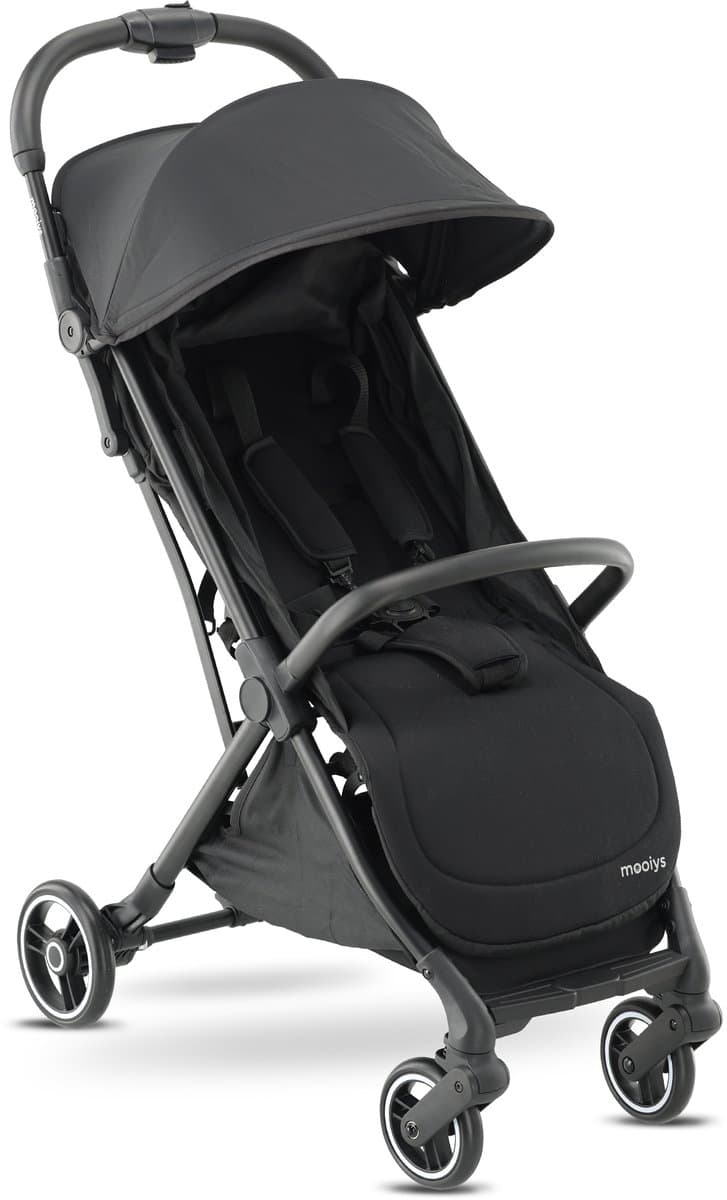 Mooiys Axel Buggy - Lichtgewicht Compacte Reisbuggy met Tas - Zwart thumbnail 8