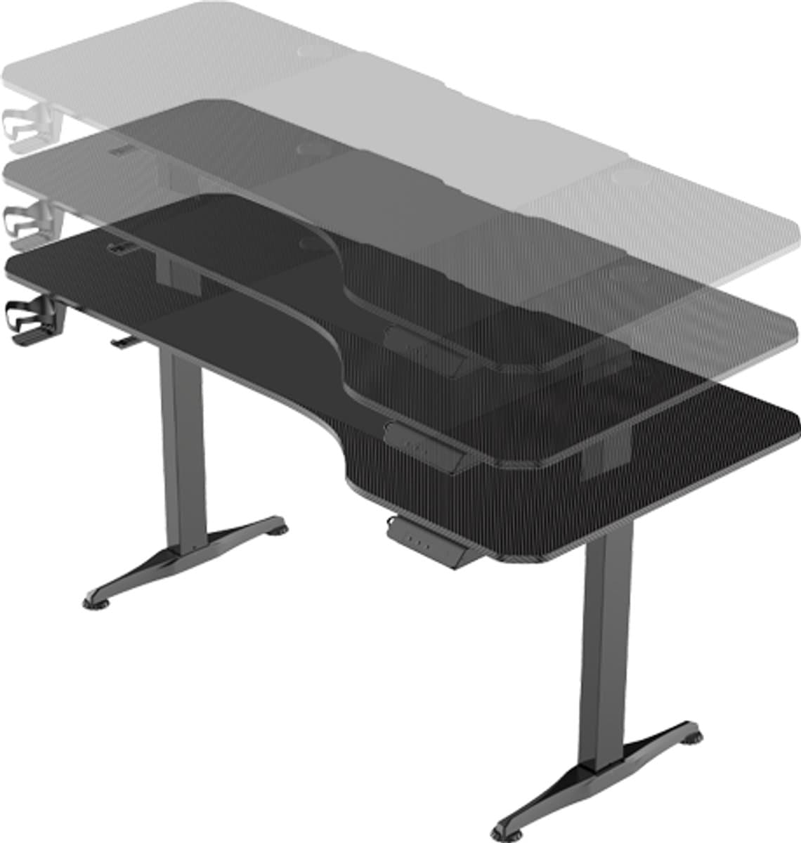 VDD Gaming - Bureau - Elektrisch in Hoogte verstelbaar - Zit-sta bureau - Game bureau - Computer Tafel - Gaming Desk - Game Bureaus - 160 x 75 cm thumbnail 7