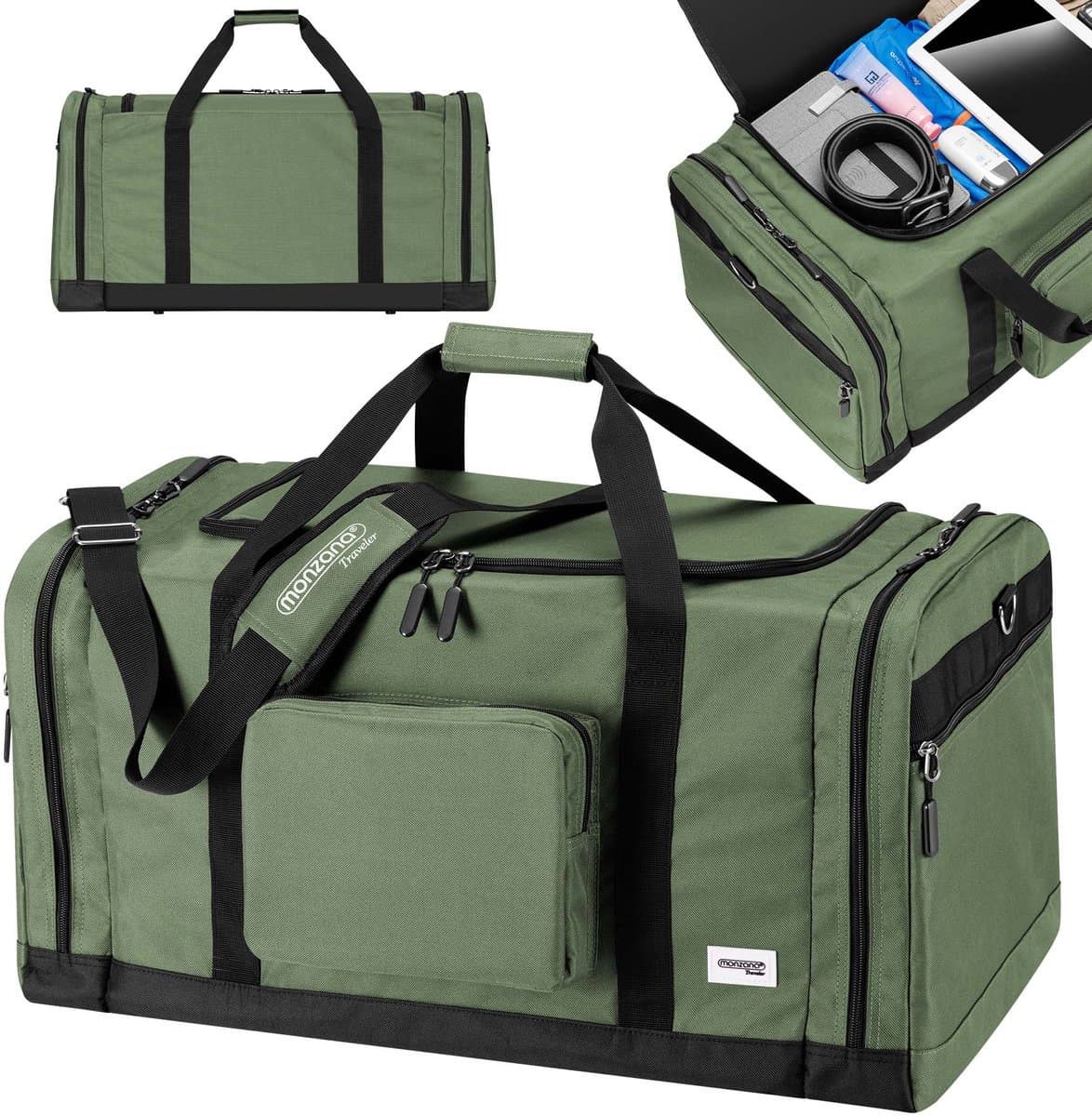 Monzana Sporttas - 90L 70x35x35 Schouderriem Voor en zijvakken - Groen thumbnail 3