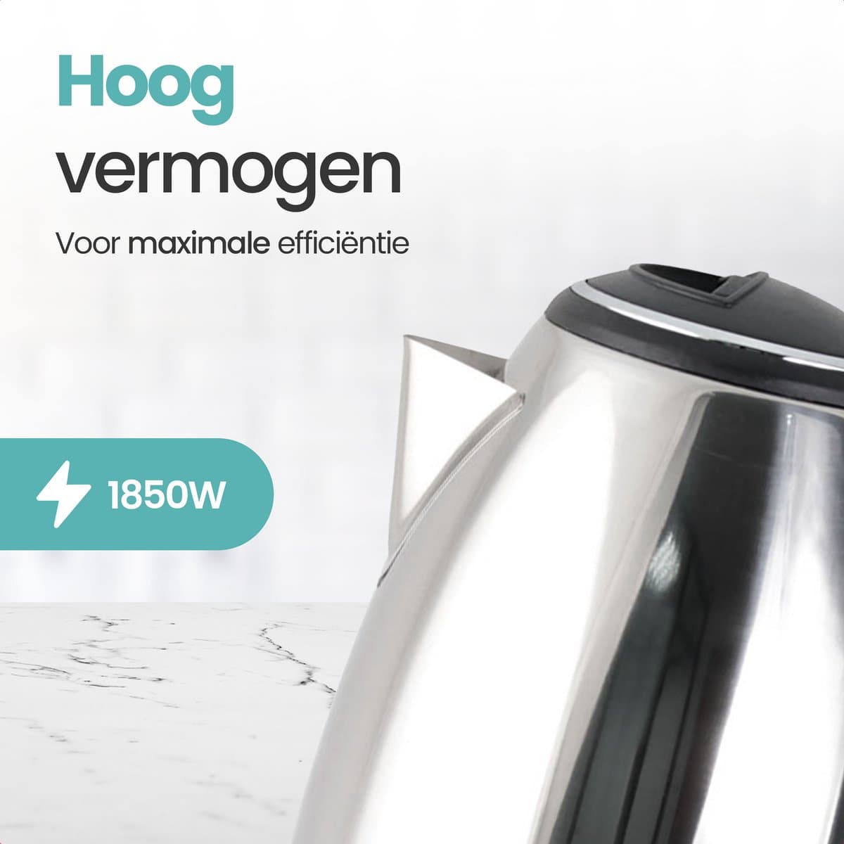 Golermo RVS Waterkoker 1.8L – 1850W Snel & Veilig thumbnail 5