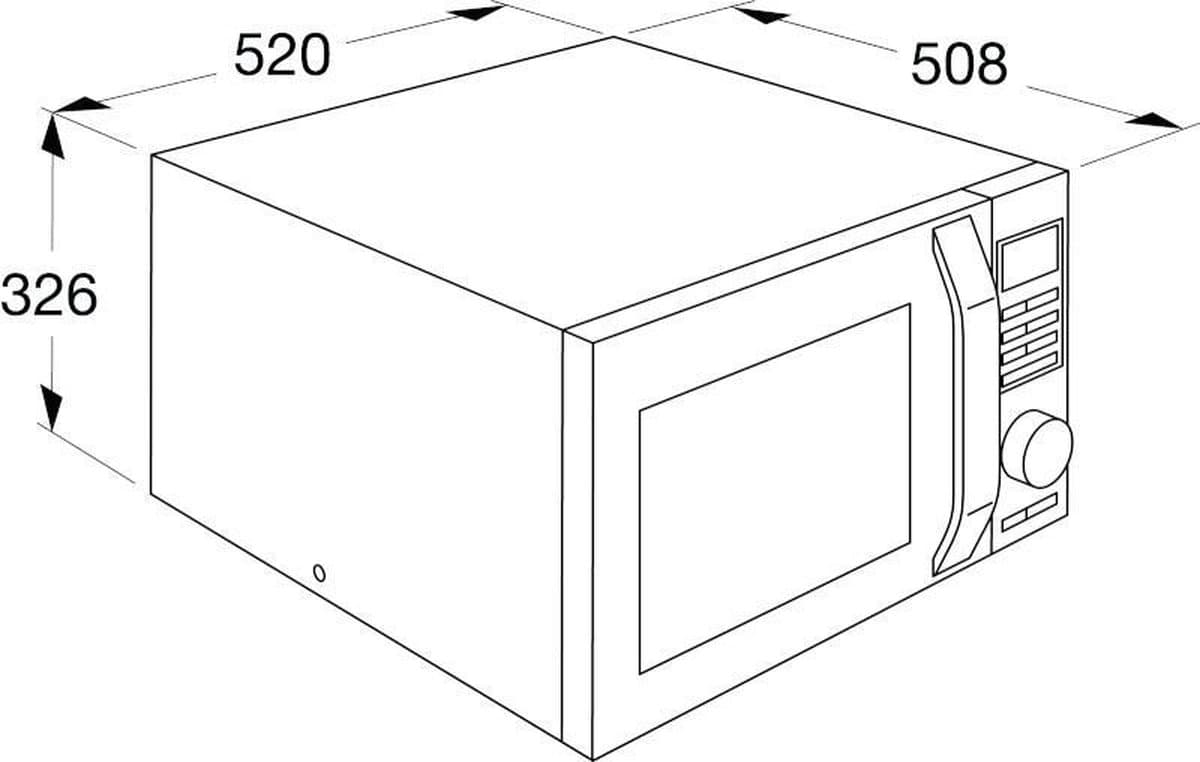 ETNA CMV328ZT - Combi-magnetron - Vrijstaand - 900 watt - 28 liter - Zwart thumbnail 6