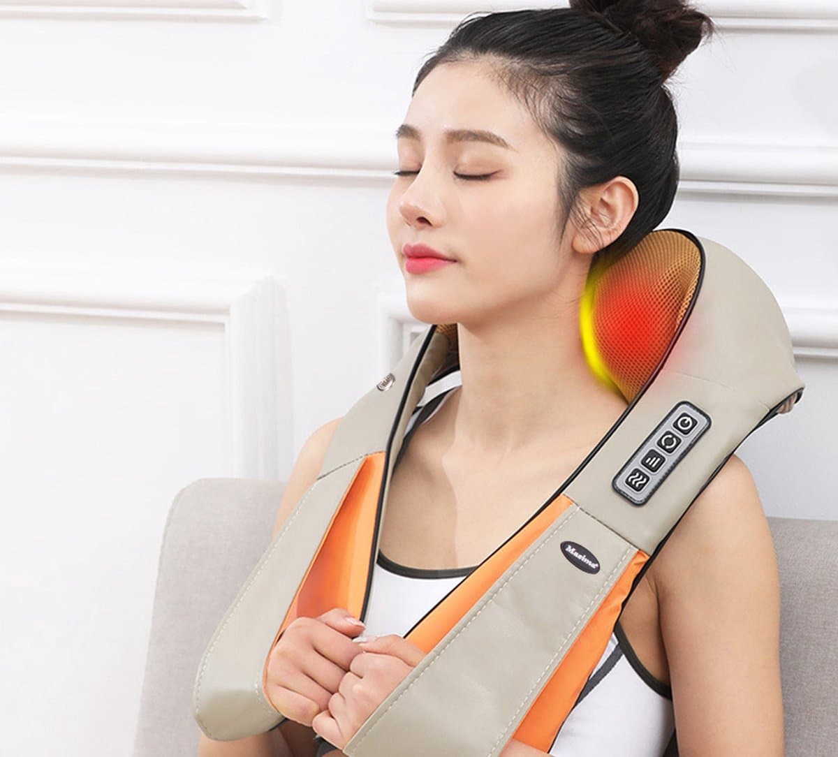 Nekmassage kussen - Massagekussen - Shiatsu Infrarood Massage - Massage Kussens voor Nek en Rug - Elektrische Verwarming voor Verlichting Spierpijn - Voor Thuis, Kantoor of Auto - Nekmassagekussen - Massage apparaat thumbnail 3