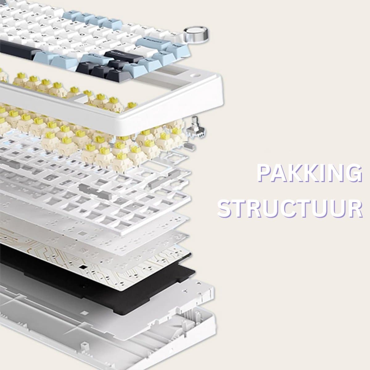 ApexArte® Mechanical Keyboard - Mechanisch Toetsenbord Gaming - Lichtblauw thumbnail 3