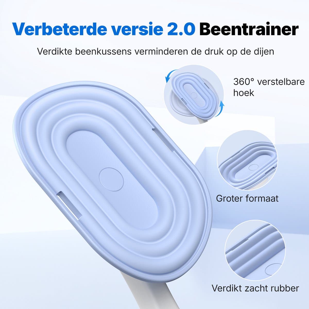 MERACH Bekkenbodemtrainer vrouw - dijbeentrainer, beentrainer - postnataal herstel - Compact - draagbaar - Voor mannen en vrouwen - blauw thumbnail 4