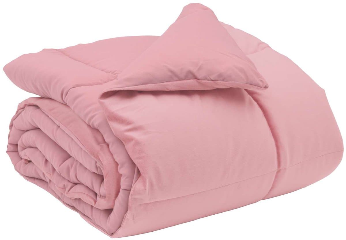 vidaXL - Winter - Duvet - Gekwilt - Roze - 155 - x - 220 - cm - Microvezel