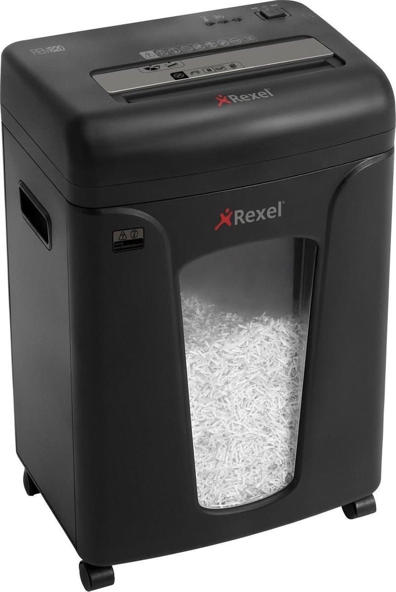 Rexel Mercury REM820 Papierversnipperaar - P5 Microsnippers - Tot 8 Vel - 21L - Zwart thumbnail 4