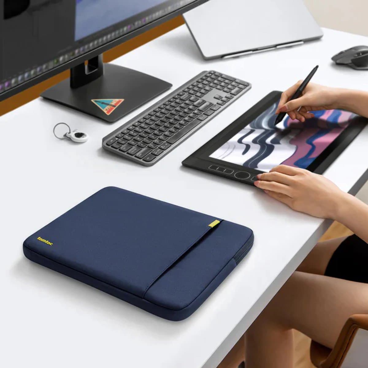 Tomtoc Defender-A13 Laptop Sleeve Navy Blue, 16-inch MacBook Pro M4/M3/M2/M1 Pro/Max A3403 A3186 A2991 A2780 A2485 A2141 2024-2019, Dell XPS 16 Laptop thumbnail 2